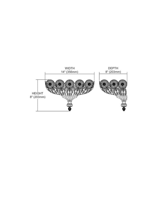 2 light sconce in Mocha