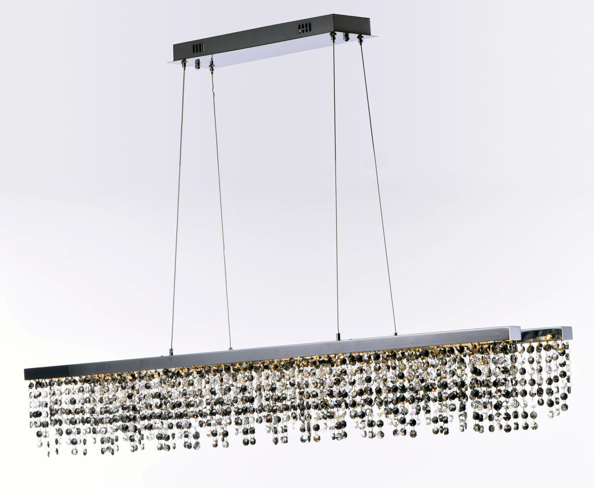 MIDNIGHT SHOWER 42"LED Linear chandelier