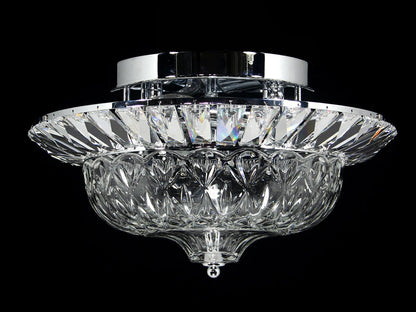 Spontaneous 14"W Crystal Flush Mount