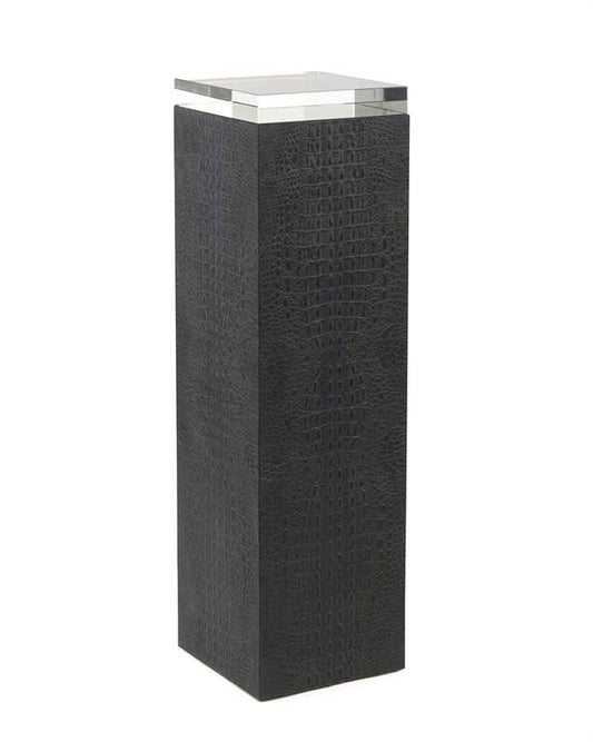 Faux Crocodile Pedestal with Crystal Top