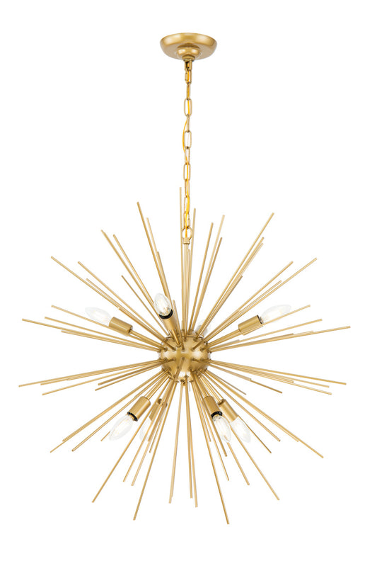 Eamon 8 light Brass pendant