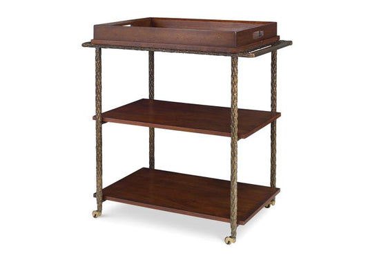 WALNUT BAR CART