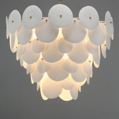 8-Light Pendant Ceramic Coastal Pendant