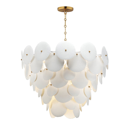 8-Light Pendant Ceramic Coastal Pendant