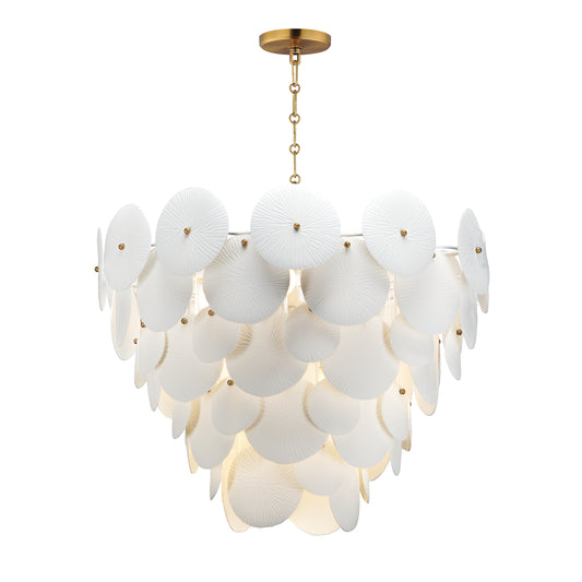 8-Light Pendant Ceramic Coastal Pendant