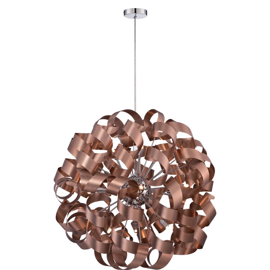 Satin Copper Ribbons Pendant