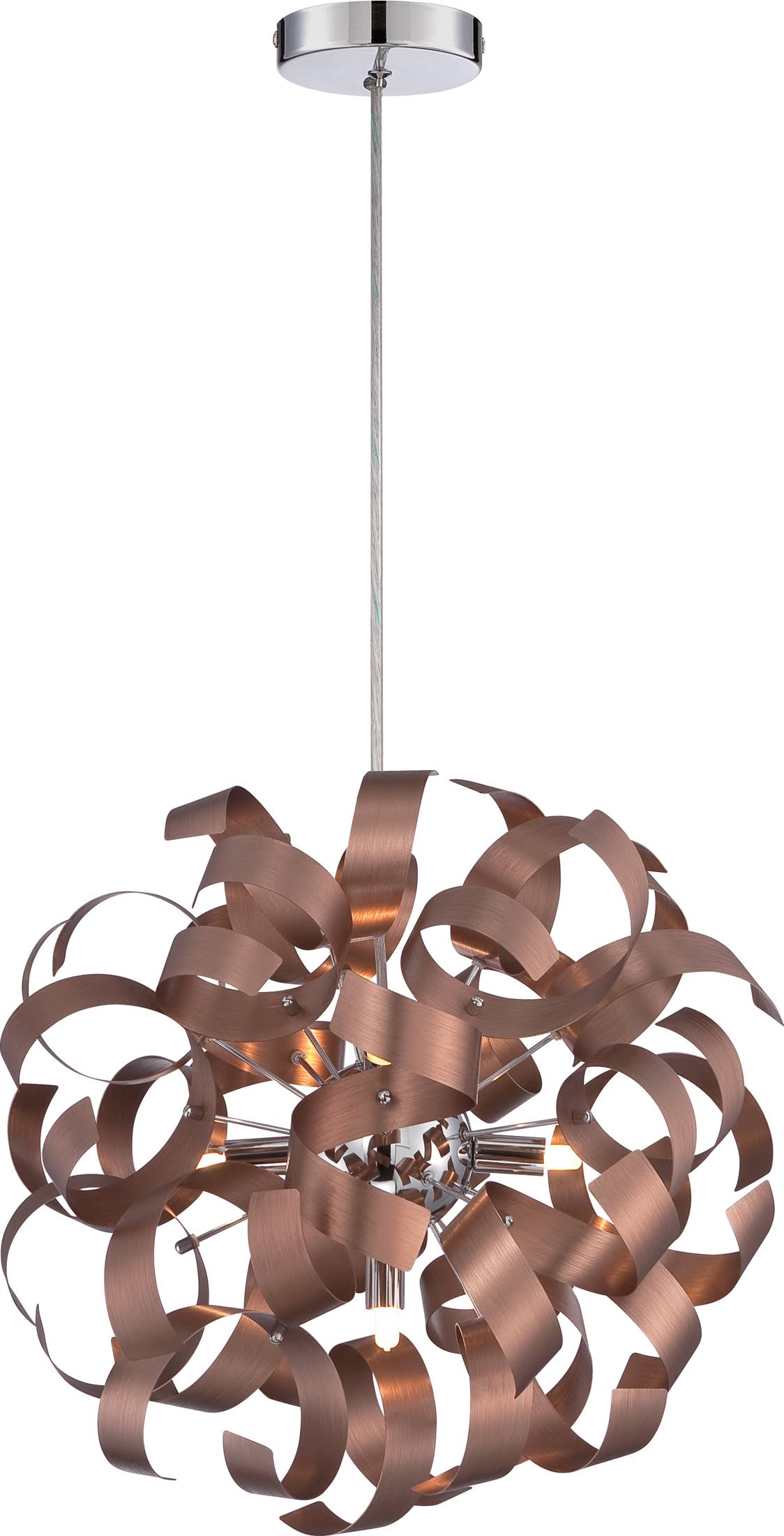 Ribbons Pendan-Copper 17"