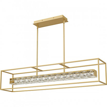 Soft Gold Linear Chandelier