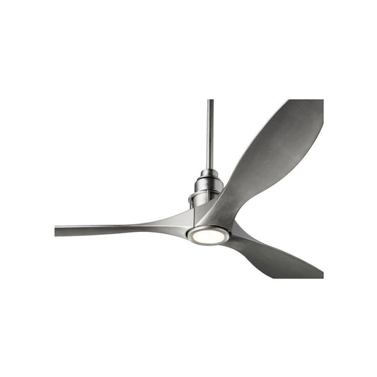 MARINO 54" Satin Nickel Led Damp Ceiling Fan