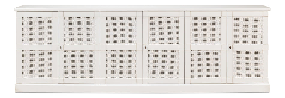 Luciana 6 Cane Dr Buffet112"Cortina Wh