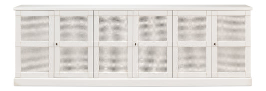 Luciana 6 Cane Dr Buffet112"Cortina Wh