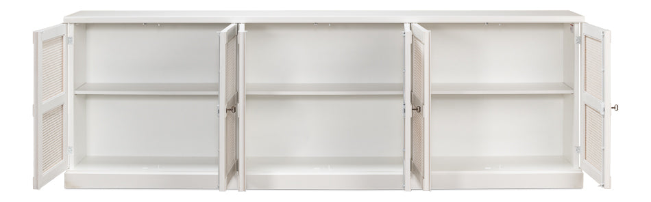 Luciana 6 Cane Dr Buffet112"Cortina Wh
