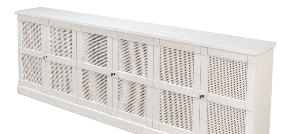 Luciana 6 Cane Dr Buffet112"Cortina Wh
