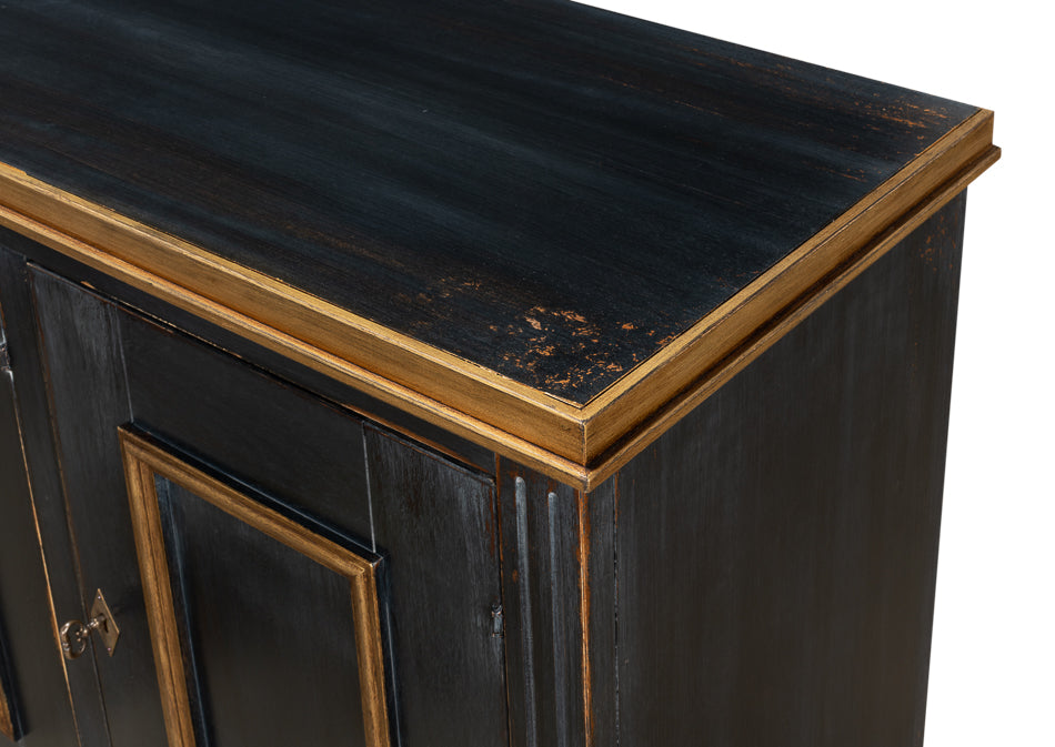 *Louis Xvi Buffetpowder Black W/Gold