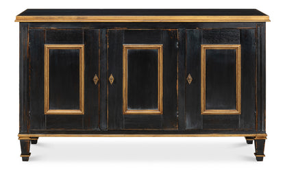 *Louis Xvi Buffetpowder Black W/Gold
