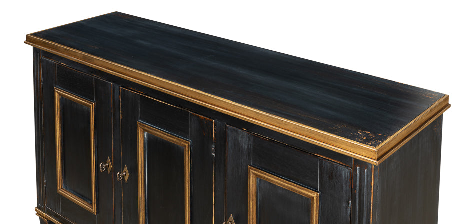 *Louis Xvi Buffetpowder Black W/Gold