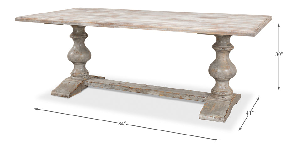 Lionisio Trestle Table Grey Oak