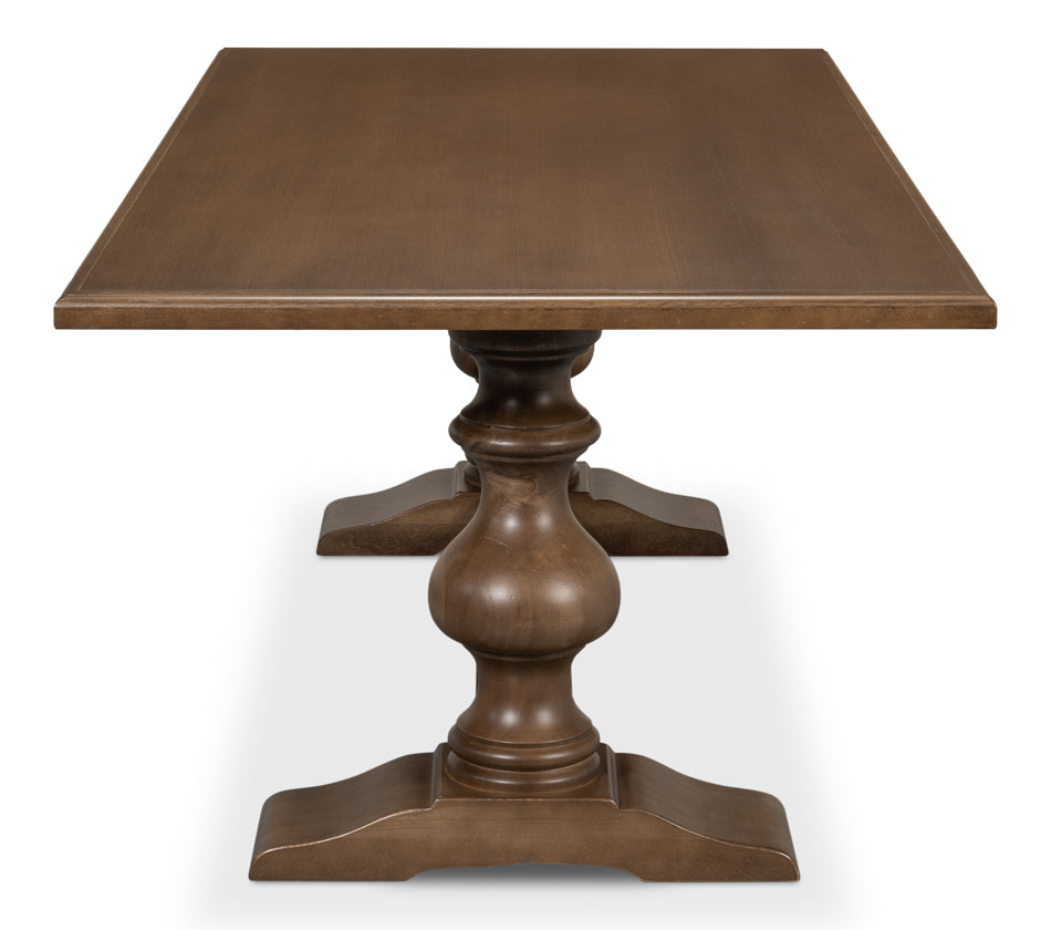 Lionisio Trestle Table Driftwood Finish