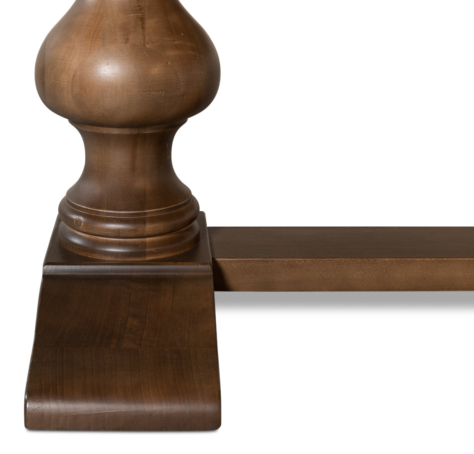 Lionisio Trestle Table Driftwood Finish