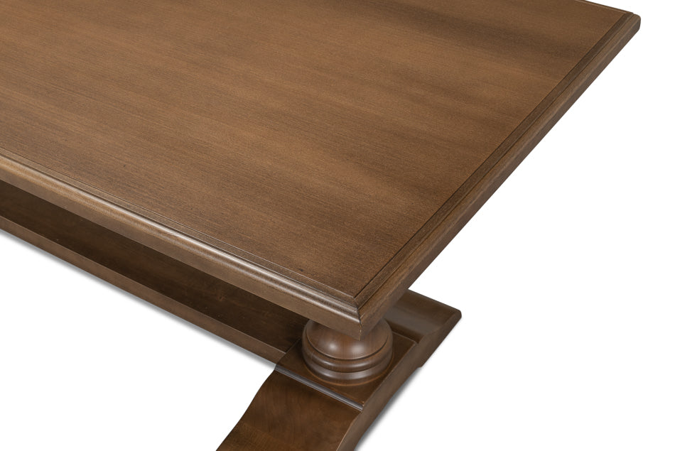 Lionisio Trestle Table Driftwood Finish