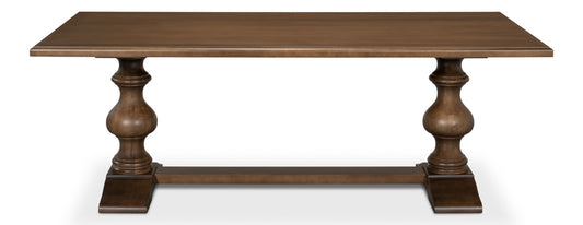 Lionisio Trestle Table Driftwood Finish