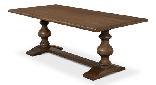 Lionisio Trestle Table Driftwood Finish