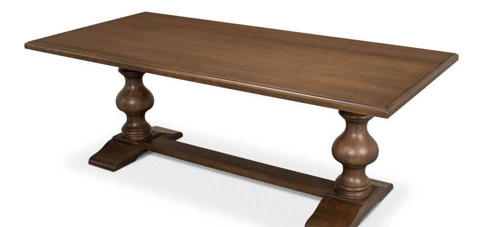 Lionisio Trestle Table Driftwood Finish