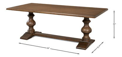 Lionisio Trestle Table Driftwood Finish