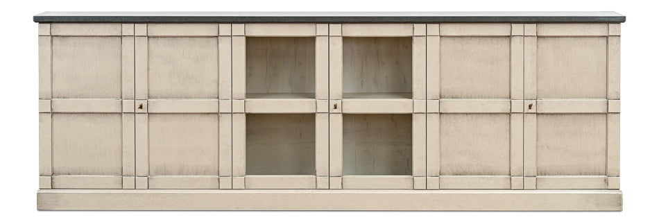 Six Door Consolewashed Grey Stone Grey