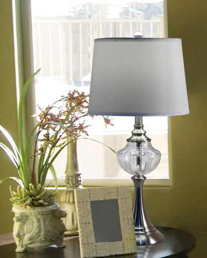 Harper 27"H 24% Lead Hand Cut Crystal Table Lamp