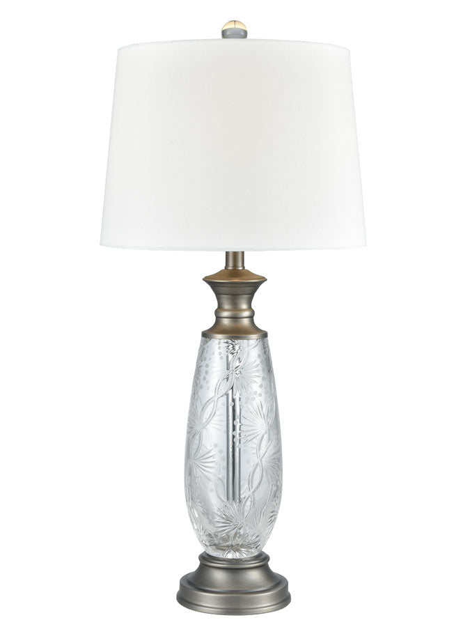 Impressionable 30.5"H 24% Lead Hand Cut Crystal Table Lamp