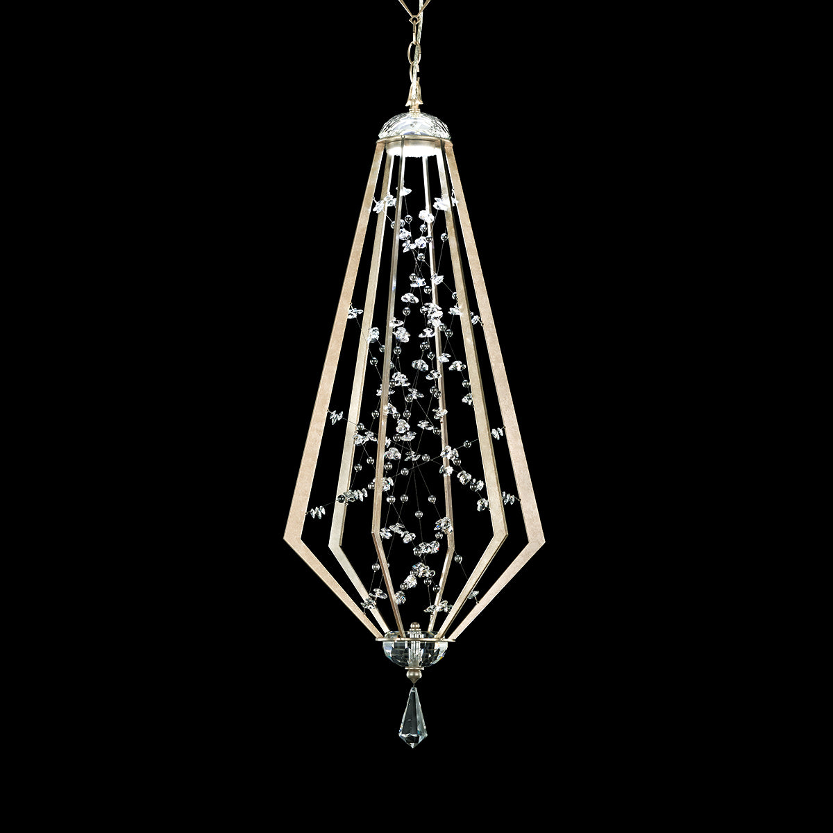 ETERNITY PENDANT Radiance Crystal w/Tahitian Silver Pearls
