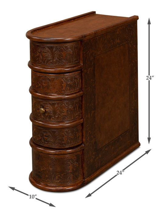 Barnes Leather Book Side