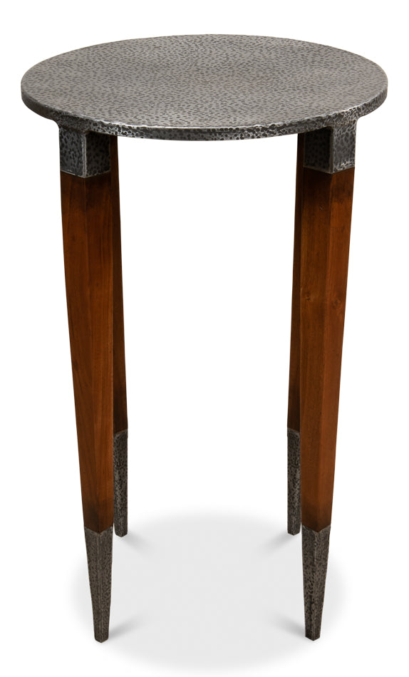 Hammered accent table