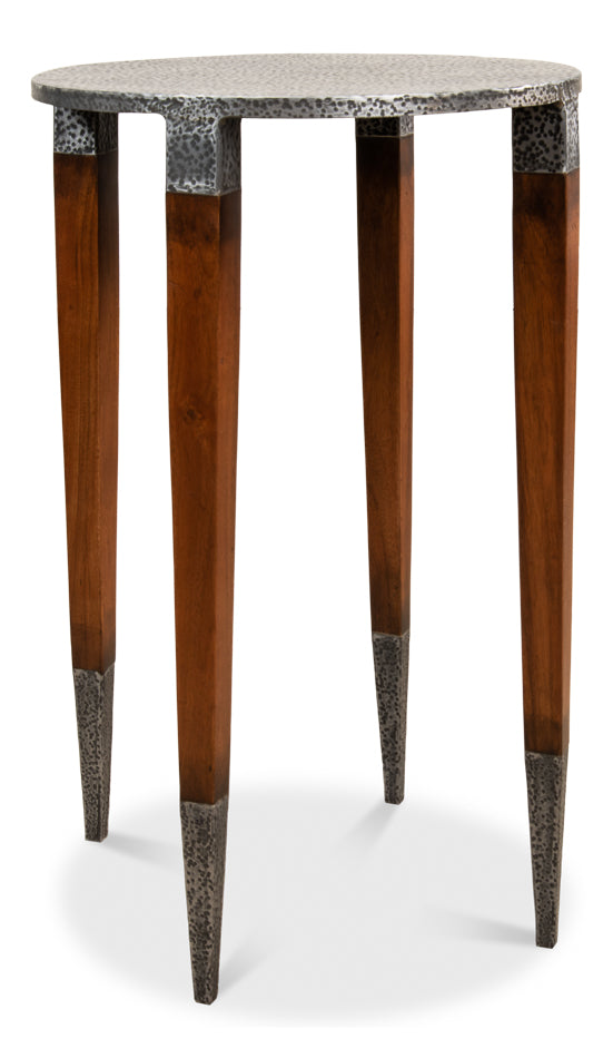 Hammered accent table
