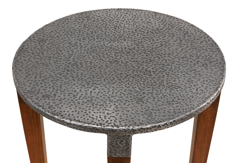 Hammered accent table
