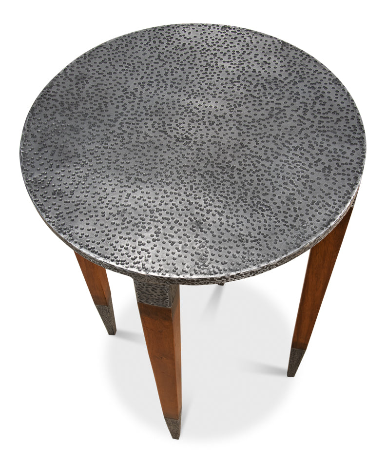 Hammered accent table
