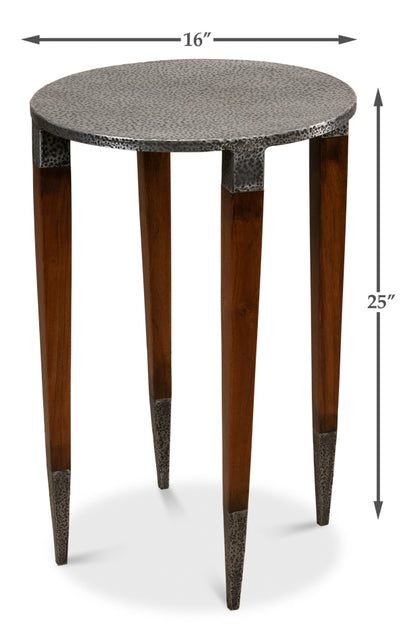 Hammered accent table