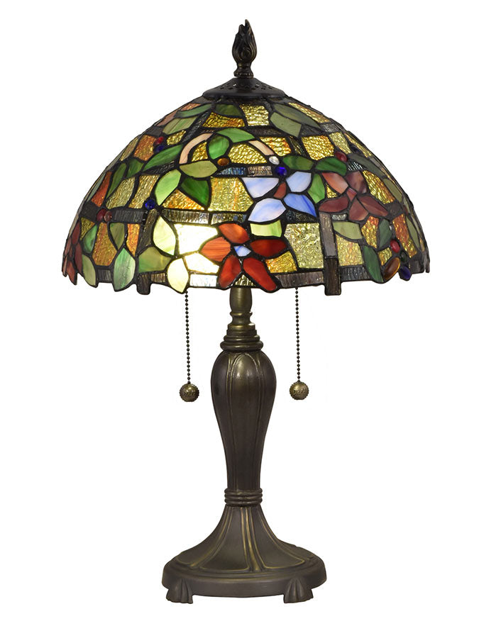 Valencia Floral  21.5"H Tiffany Table Lamp