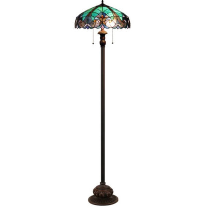 Tiffany-style Victorian 2 Light Floor Lamp