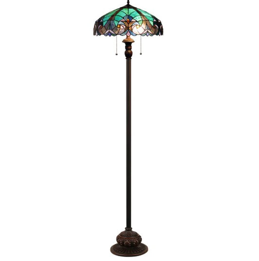Tiffany-style Victorian 2 Light Floor Lamp