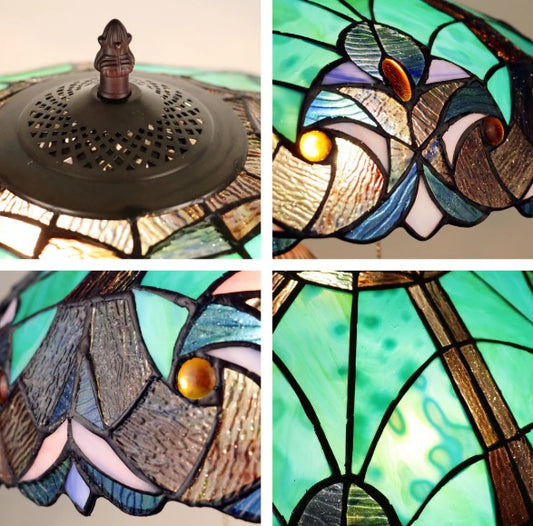 Tiffany-style Victorian 2 Light Floor Lamp