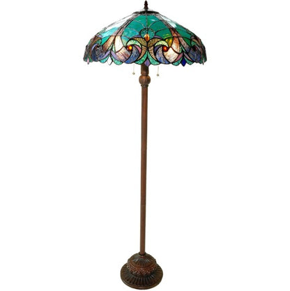 Tiffany-style Victorian 2 Light Floor Lamp