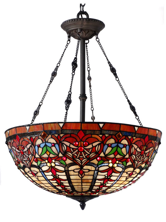 Nowsoon 22"W Inverted Tiffany Hanging Fixture
