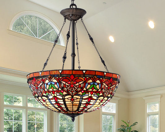 Nowsoon 22"W Inverted Tiffany Hanging Fixture