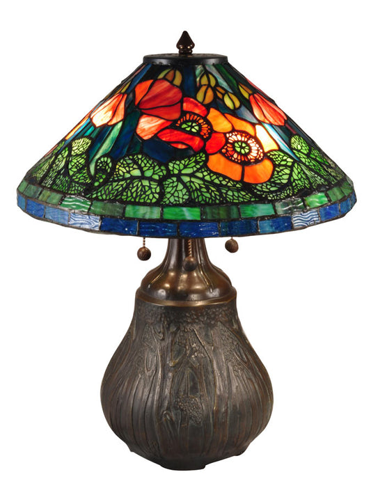 Dallas Peony 22"H Tiffany Table Lamp