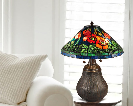 Dallas Peony 22"H Tiffany Table Lamp