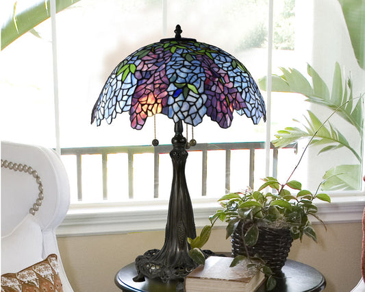 April Wisteria 28"H Tiffany Table Lamp