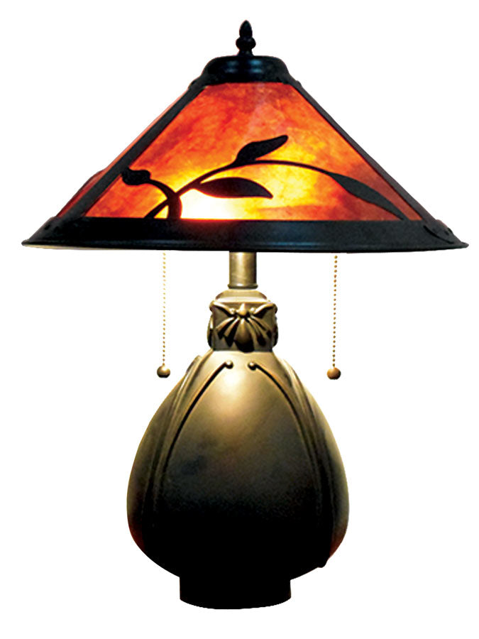 Fall Leaves 19.25"H Mica Table Lamp