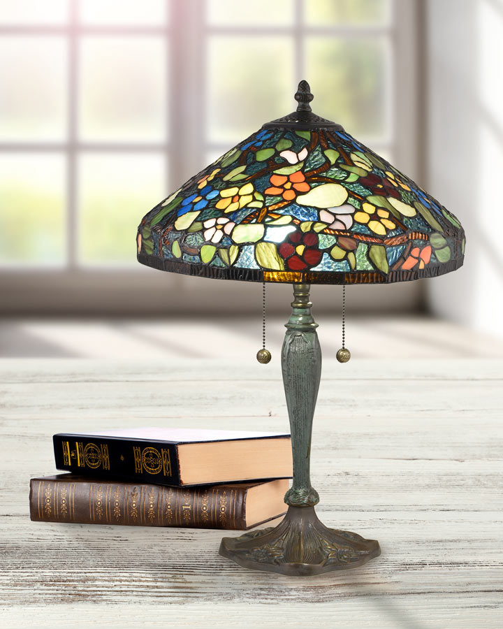 Southern Garden 22.5"H Tiffany Table Lamp